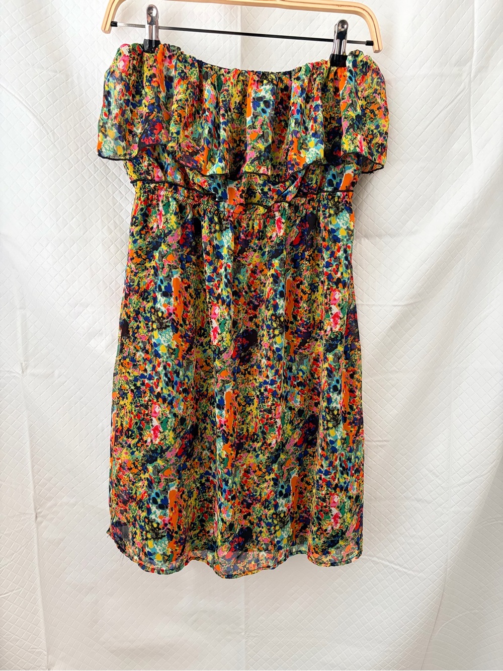 Karlie Black Dress with Turquoise Label Accent